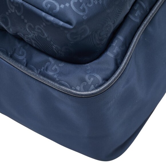 GUCCI Navy Leather Shoulder Bag - Picture 6 of 14